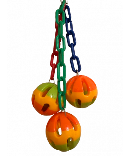 Parrot-Supplies Acrylic Jingle Balls and Chain Parrot Toy Parrot-Supplies Acrylic Jingle Balls and Chain Parrot Toy